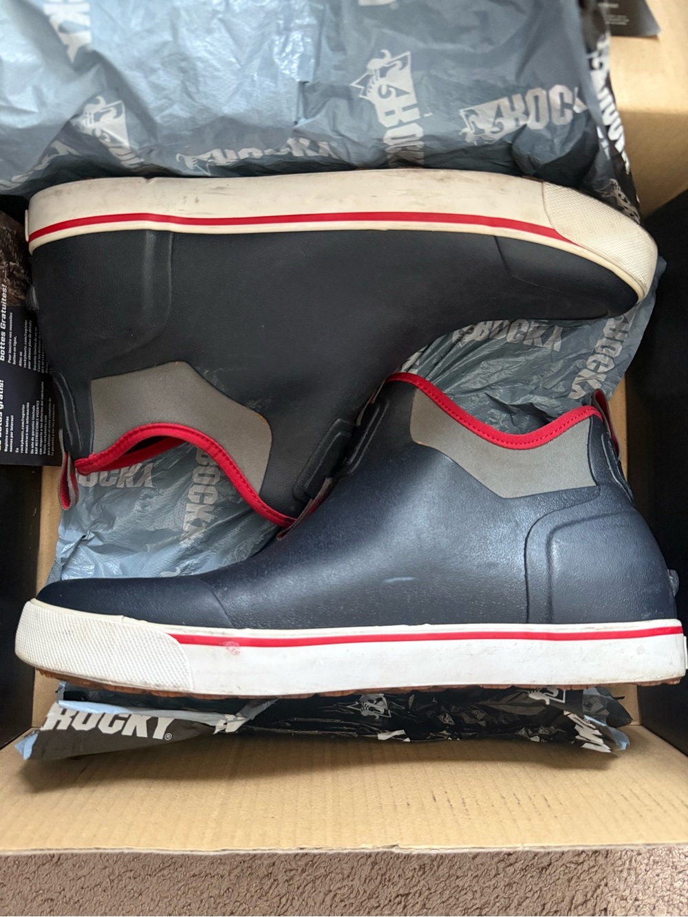 Rocky Dry-Strike Waterproof Navy Deck Boot RKS0521 Men's Size 12